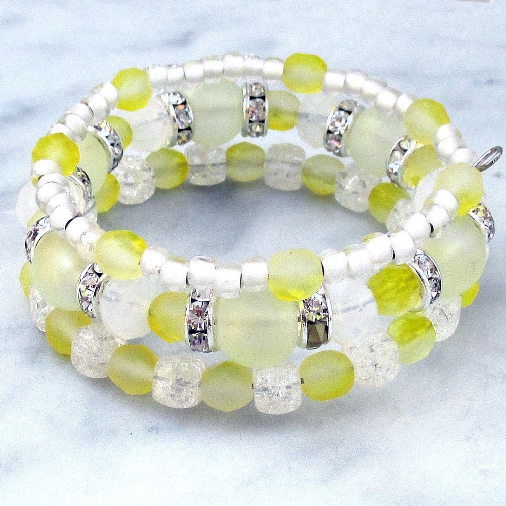 Lemon Chiffon Yellow Stacking Bracelet - image 1
